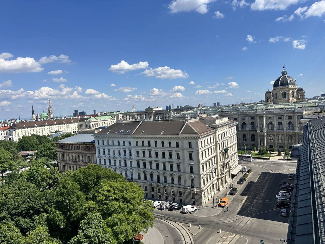 View toward the Hofburg and the Naturhistorisches Museum from the rooftop